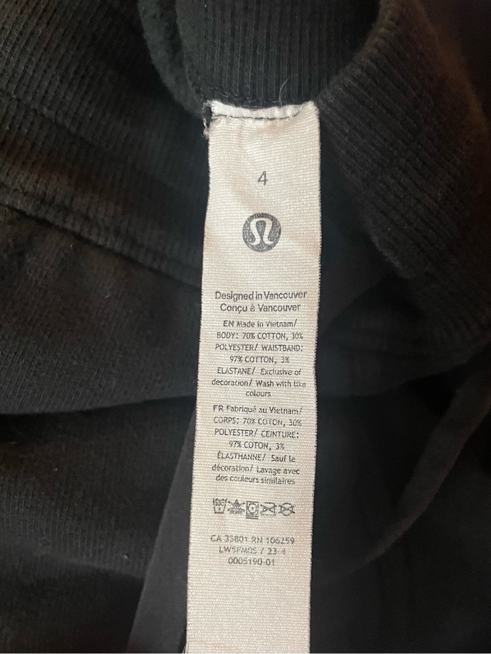 Lululemon Black Wide-Leg Yoga Athletic Sweatpants - Picture 2 of 6